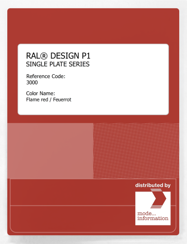 Artikelbild des Artikels “RAL® PLASTICS P1 SINGLE PLATE 3000 SERIES 3000 Flame red / Feuerrot “