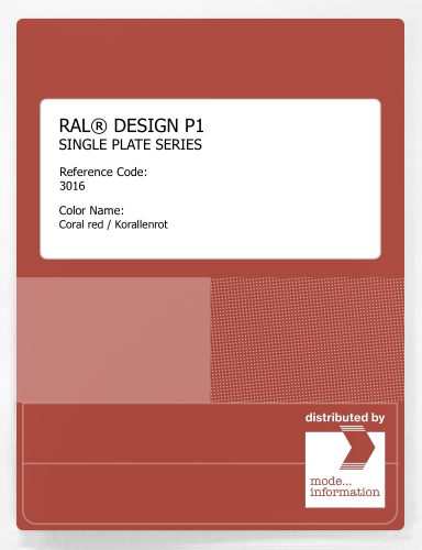 Artikelbild des Artikels “RAL® PLASTICS P1 SINGLE PLATE 3000 SERIES 3016 Coral red / Korallenrot “