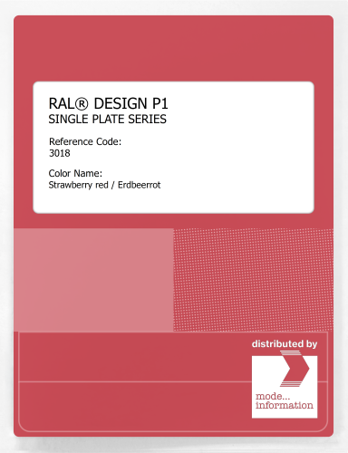 Artikelbild des Artikels “RAL® PLASTICS P1 SINGLE PLATE 3000 SERIES 3018 Strawberry red / Erdbeerrot “
