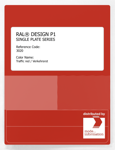 Artikelbild des Artikels “RAL® PLASTICS P1 SINGLE PLATE 3000 SERIES 3020 Traffic red / Verkehrsrot “