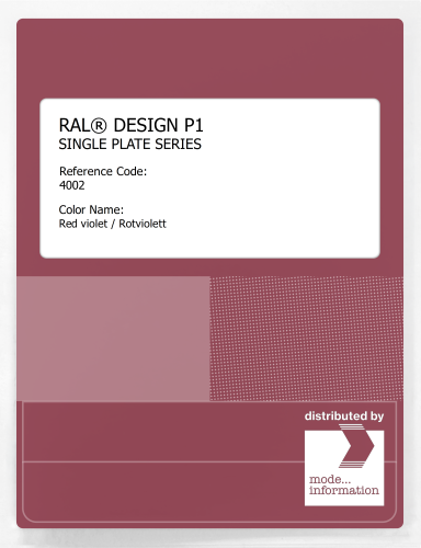 Artikelbild des Artikels “RAL® PLASTICS P1 SINGLE PLATE 4000 SERIES 4002 Red violet / Rotviolett “