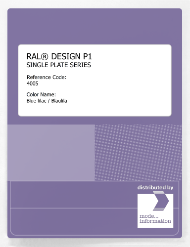 Artikelbild des Artikels “RAL® PLASTICS P1 SINGLE PLATE 4000 SERIES 4005 Blue lilac / Blaulila “