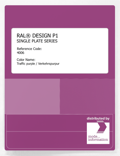 Artikelbild des Artikels “RAL® PLASTICS P1 SINGLE PLATE 4000 SERIES 4006 Traffic purple / Verkehrspurpur “