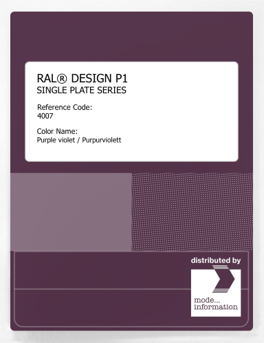 Artikelbild des Artikels “RAL® PLASTICS P1 SINGLE PLATE 4000 SERIES 4007 Purple violet / Purpurviolett “