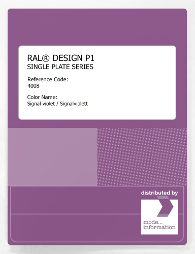 Artikelbild des Artikels “RAL® PLASTICS P1 SINGLE PLATE 4000 SERIES 4008 Signal violet / Signalviolett “