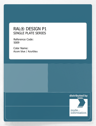 Artikelbild des Artikels “RAL® PLASTICS P1 SINGLE PLATE 5000 SERIES 5009 Azure blue / Azurblau “
