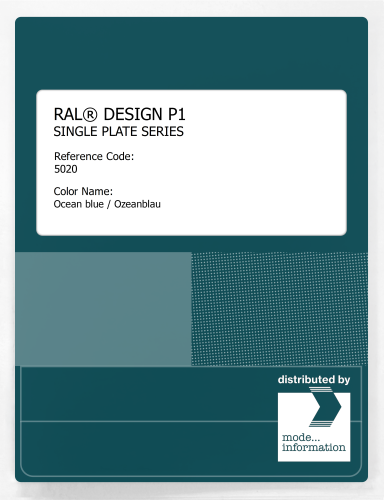 Artikelbild des Artikels “RAL® PLASTICS P1 SINGLE PLATE 5000 SERIES 5020 Ocean blue / Ozeanblau “