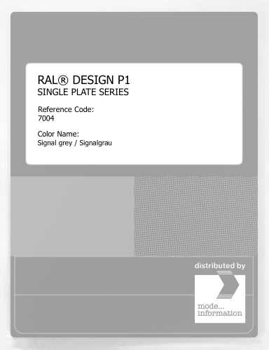Artikelbild des Artikels “RAL® PLASTICS P1 SINGLE PLATE 7000 SERIES 7004 Signal grey / Signalgrau “