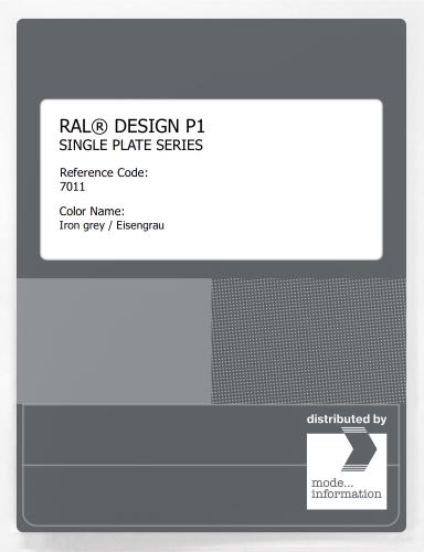 Artikelbild des Artikels “RAL® PLASTICS P1 SINGLE PLATE 7000 SERIES 7011 Iron grey / Eisengrau “