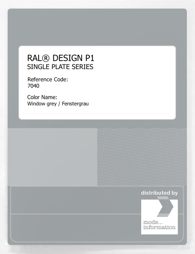 Artikelbild des Artikels “RAL® PLASTICS P1 SINGLE PLATE 7000 SERIES 7040 Window grey / Fenstergrau “