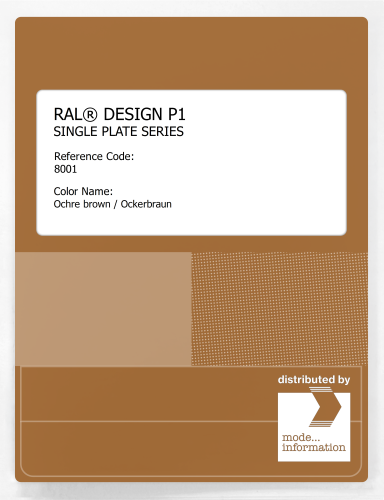 Artikelbild des Artikels “RAL® PLASTICS P1 SINGLE PLATE 8000 SERIES 8001 Ochre brown / Ockerbraun “