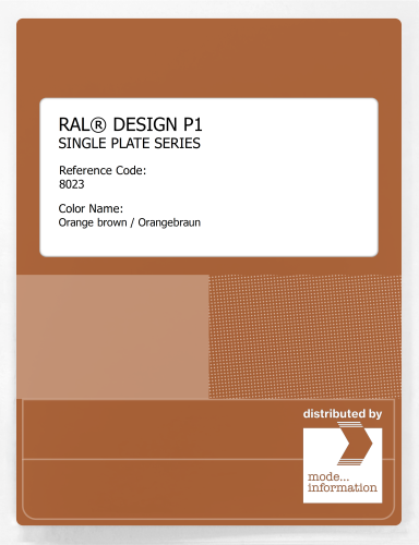 Artikelbild des Artikels “RAL® PLASTICS P1 SINGLE PLATE 8000 SERIES 8023 Orange brown / Orangebraun “
