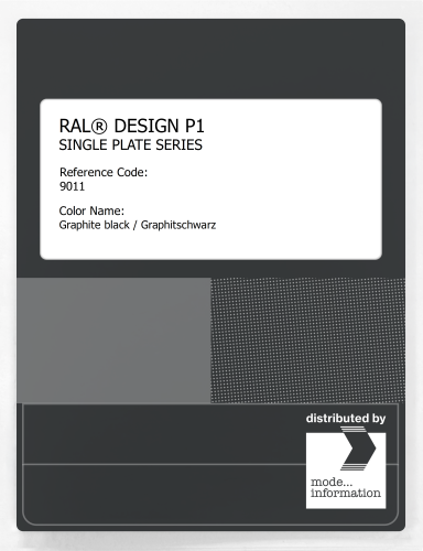 Artikelbild des Artikels “RAL® PLASTICS P1 SINGLE PLATE 9000 SERIES 9011 Graphite black / Graphitschwarz “