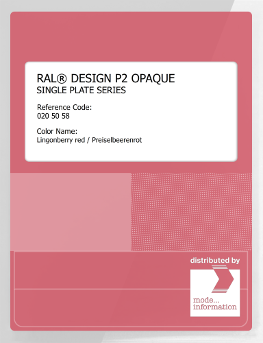 Artikelbild des Artikels “RAL® PLASTICS P2 OPAQUE SINGLE PLATE 020 50 58 Lingonberry red / Preiselbeerenrot “