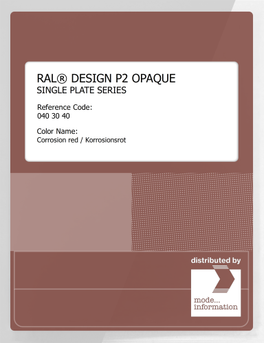 Artikelbild des Artikels “RAL® PLASTICS P2 OPAQUE SINGLE PLATE 040 30 40 Corrosion red / Korrosionsrot “