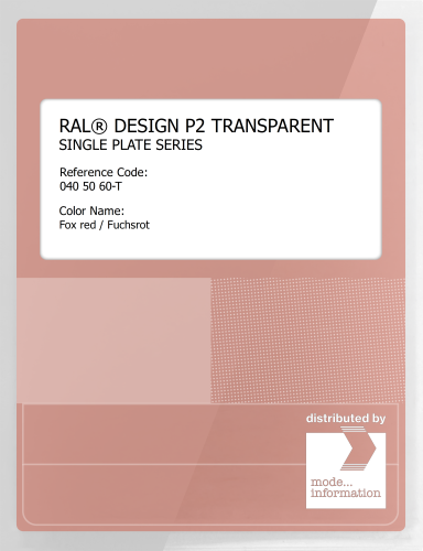 Artikelbild des Artikels “RAL® PLASTICS P2 OPAQUE SINGLE PLATE 040 50 60 TRANSPARENT Fox red / Fuchsrot “
