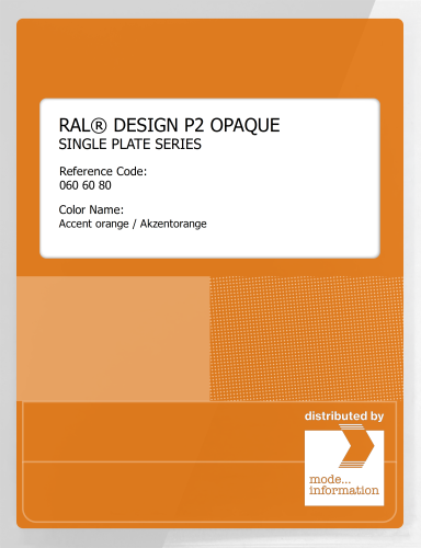 Artikelbild des Artikels “RAL® PLASTICS P2 OPAQUE SINGLE PLATE 060 60 80 Accent orange / Akzentorange “