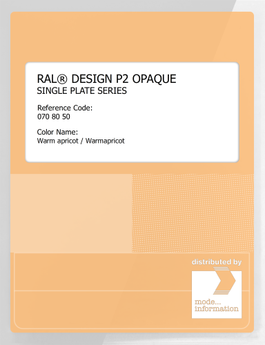 Artikelbild des Artikels “RAL® PLASTICS P2 OPAQUE SINGLE PLATE 070 80 50 Warm apricot / Warmapricot “