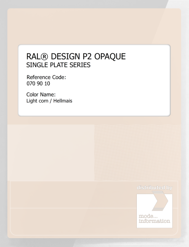 Artikelbild des Artikels “RAL® PLASTICS P2 OPAQUE SINGLE PLATE 070 90 10 Light corn / Hellmais “