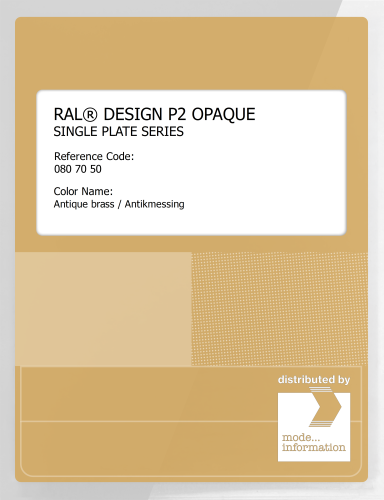 Artikelbild des Artikels “RAL® PLASTICS P2 OPAQUE SINGLE PLATE 080 70 50 Antique brass / Antikmessing “
