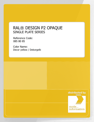 Artikelbild des Artikels “RAL® PLASTICS P2 OPAQUE SINGLE PLATE 085 80 85 Decor yellow / Dekorgelb “