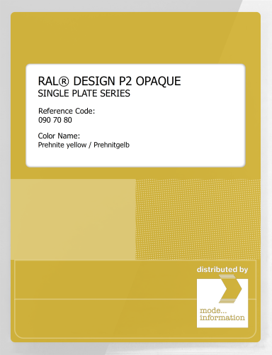 Artikelbild des Artikels “RAL® PLASTICS P2 OPAQUE SINGLE PLATE 090 70 80 Prehnite yellow / Prehnitgelb “