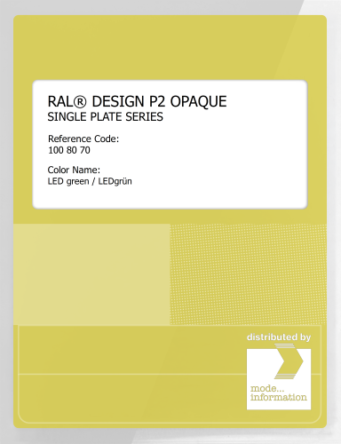 Artikelbild des Artikels “RAL® PLASTICS P2 OPAQUE SINGLE PLATE 100 80 70 LED green / LEDgrün “