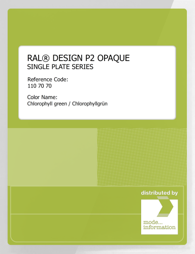 Artikelbild des Artikels “RAL® PLASTICS P2 OPAQUE SINGLE PLATE 110 70 70 Chlorophyll green / Chlorophyllgrün “