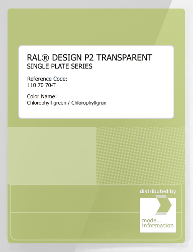 Artikelbild des Artikels “RAL® PLASTICS P2 OPAQUE SINGLE PLATE 110 70 70 TRANSPARENT Chlorophyll green / Chlorophyllgrün “