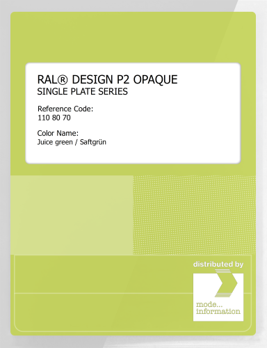 Artikelbild des Artikels “RAL® PLASTICS P2 OPAQUE SINGLE PLATE 110 80 70 Juice green / Saftgrün “