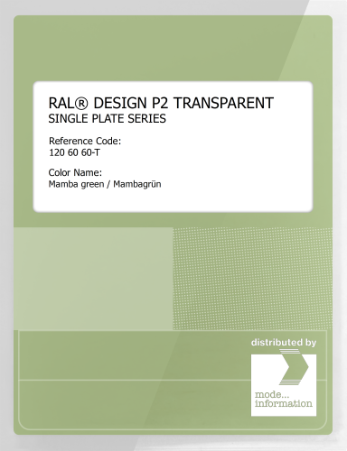 Artikelbild des Artikels “RAL® PLASTICS P2 OPAQUE SINGLE PLATE 120 60 60 TRANSPARENT Mamba green / Mambagrün “
