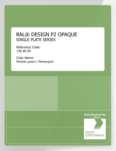 Artikelbild des Artikels “RAL® PLASTICS P2 OPAQUE SINGLE PLATE 130 60 50 Parisian green / Parisergrün “