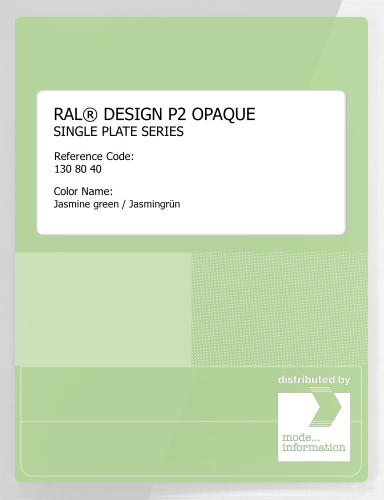 Artikelbild des Artikels “RAL® PLASTICS P2 OPAQUE SINGLE PLATE 130 80 40 Jasmine green / Jasmingrün “
