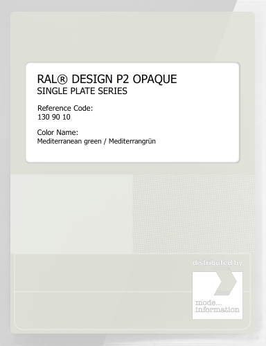 Artikelbild des Artikels “RAL® PLASTICS P2 OPAQUE SINGLE PLATE 130 90 10 Mediterranean green / Mediterrangrün “