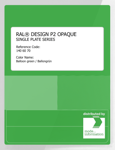 Artikelbild des Artikels “RAL® PLASTICS P2 OPAQUE SINGLE PLATE 140 60 70 Balloon green / Ballongrün “