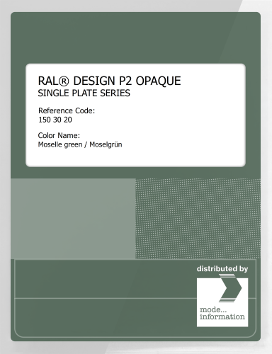 Artikelbild des Artikels “RAL® PLASTICS P2 OPAQUE SINGLE PLATE 150 30 20 Moselle green / Moselgrün “