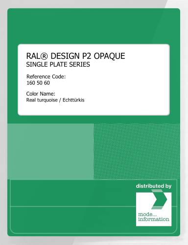 Artikelbild des Artikels “RAL® PLASTICS P2 OPAQUE SINGLE PLATE 160 50 60 Real turquoise / Echttürkis “