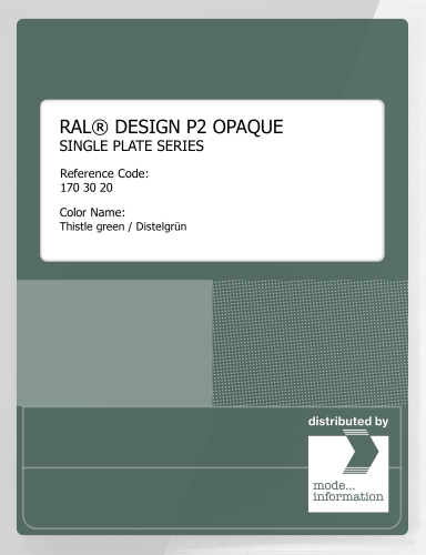 Artikelbild des Artikels “RAL® PLASTICS P2 OPAQUE SINGLE PLATE 170 30 20 Thistle green / Distelgrün “