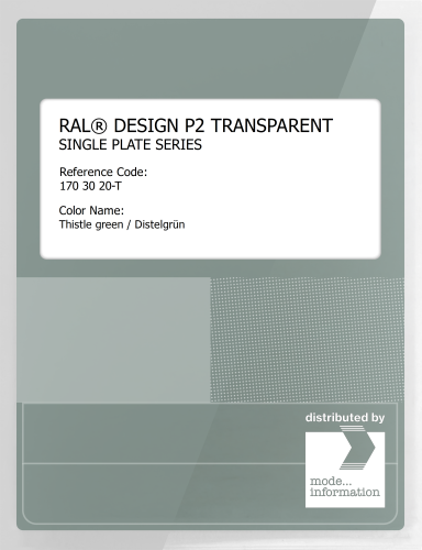 Artikelbild des Artikels “RAL® PLASTICS P2 OPAQUE SINGLE PLATE 170 30 20 TRANSPARENT Thistle green / Distelgrün “