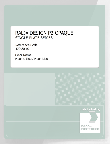 Artikelbild des Artikels “RAL® PLASTICS P2 OPAQUE SINGLE PLATE 170 80 10 Fluorite blue / Fluoritblau “