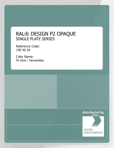 Artikelbild des Artikels “RAL® PLASTICS P2 OPAQUE SINGLE PLATE 190 50 20 Fir blue / Tannenblau “