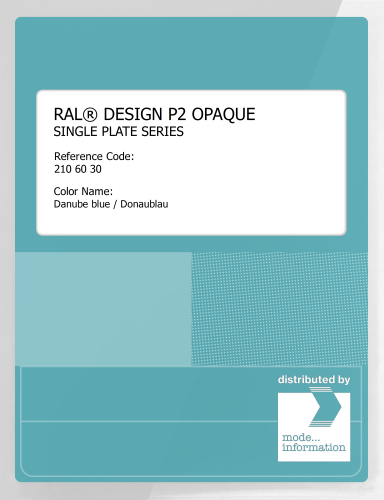 Artikelbild des Artikels “RAL® PLASTICS P2 OPAQUE SINGLE PLATE 210 60 30 Danube blue / Donaublau “