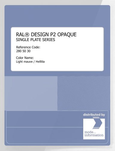 Artikelbild des Artikels “RAL® PLASTICS P2 OPAQUE SINGLE PLATE 280 50 30 Light mauve / Helllila “