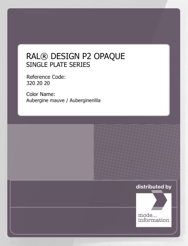 Artikelbild des Artikels “RAL® PLASTICS P2 OPAQUE SINGLE PLATE 320 20 20 Aubergine mauve / Auberginenlila “