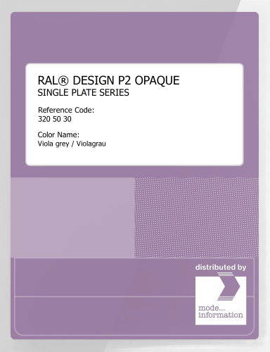 Artikelbild des Artikels “RAL® PLASTICS P2 OPAQUE SINGLE PLATE 320 50 30 Viola grey / Violagrau “