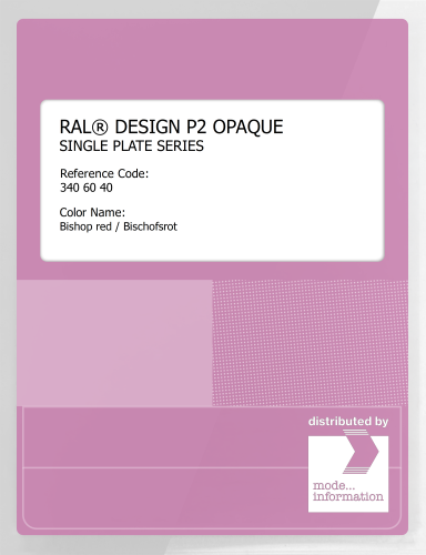 Artikelbild des Artikels “RAL® PLASTICS P2 OPAQUE SINGLE PLATE 340 60 40 Bishop red / Bischofsrot “