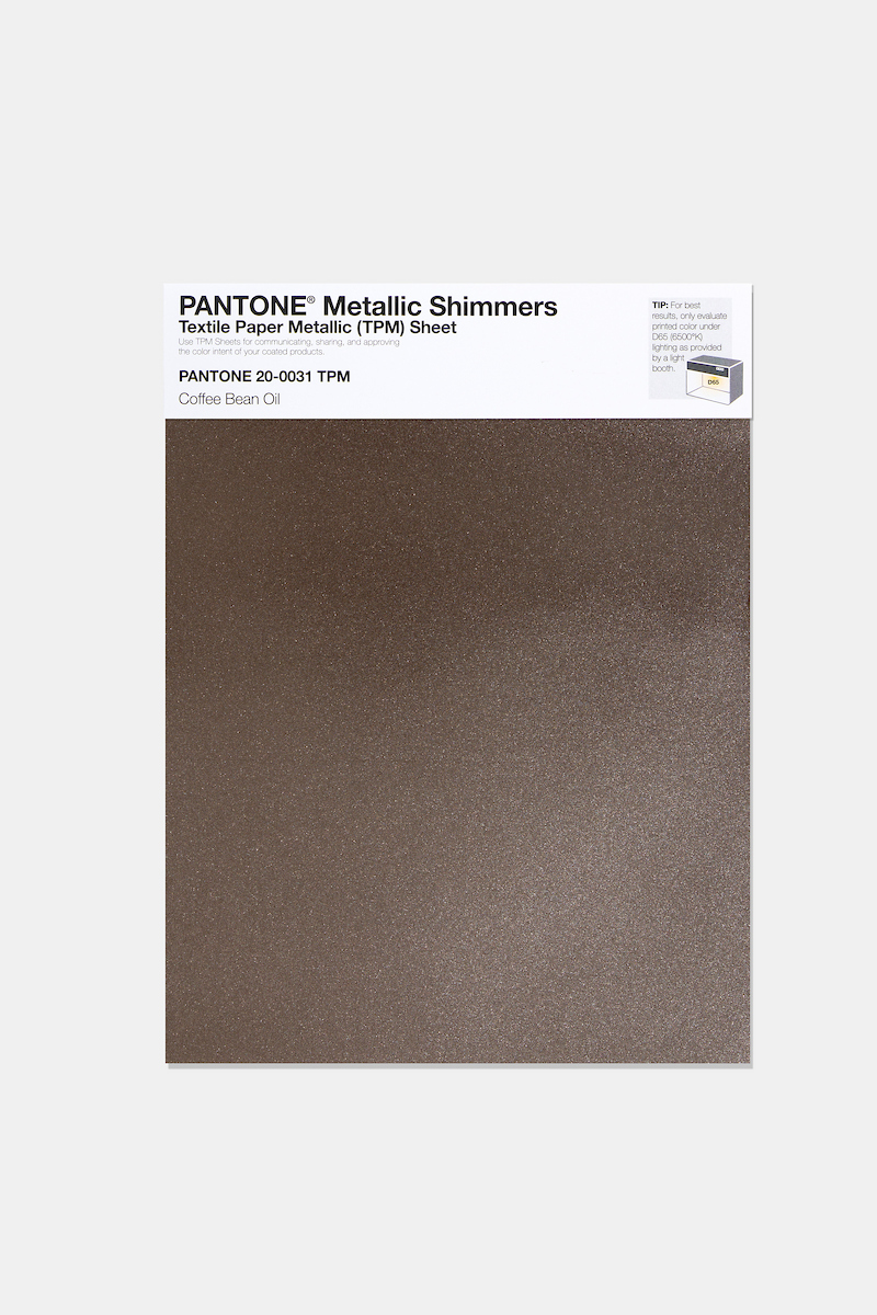 Product image 1 of the product “PANTONE® METALLIC SHIMMERS SHEET 20-0031 TPM Coffee Bean Oil ”