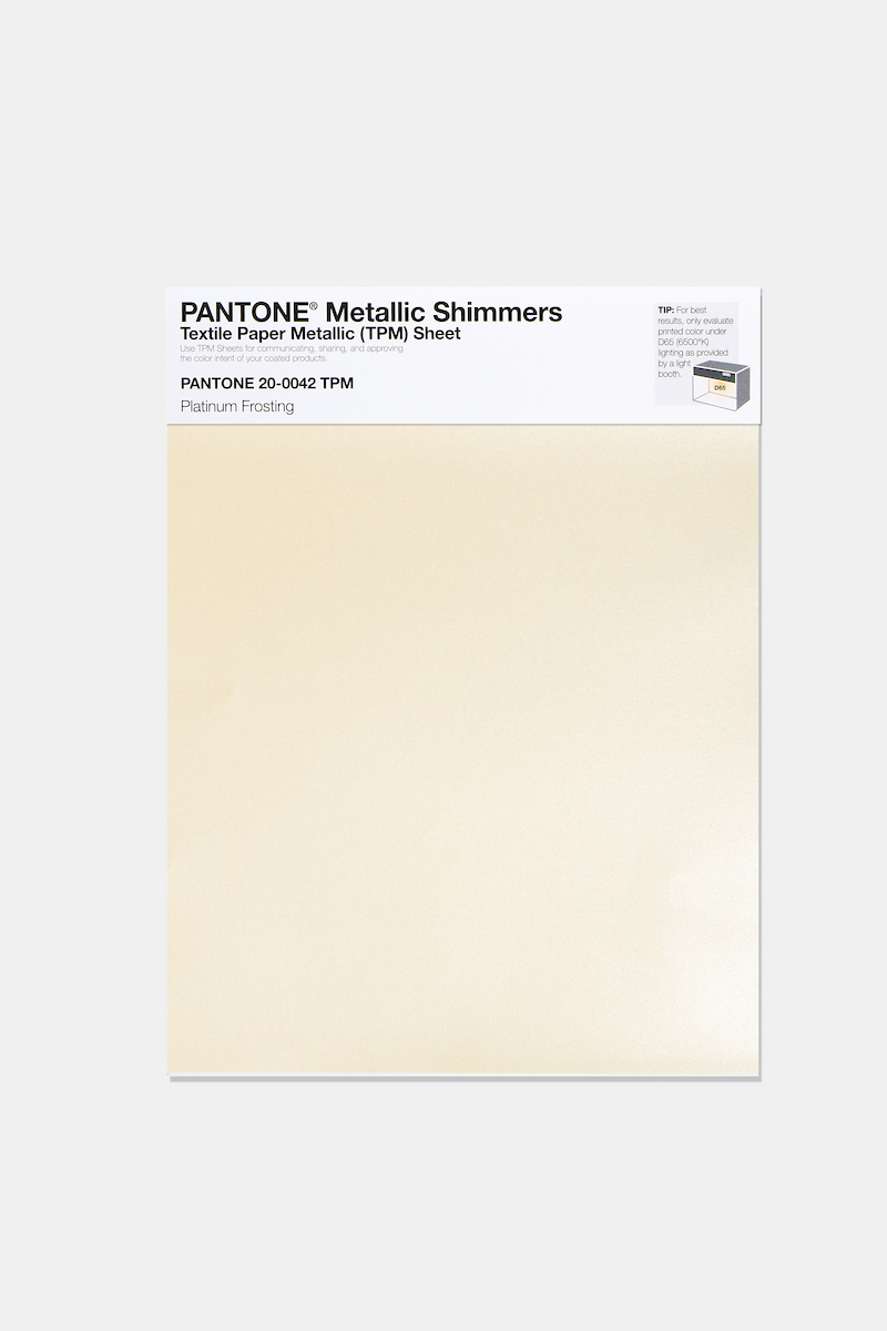 Artikelbild 1 des Artikels “PANTONE® METALLIC SHIMMERS SHEET 20-0042 TPM Platinum Frosting “