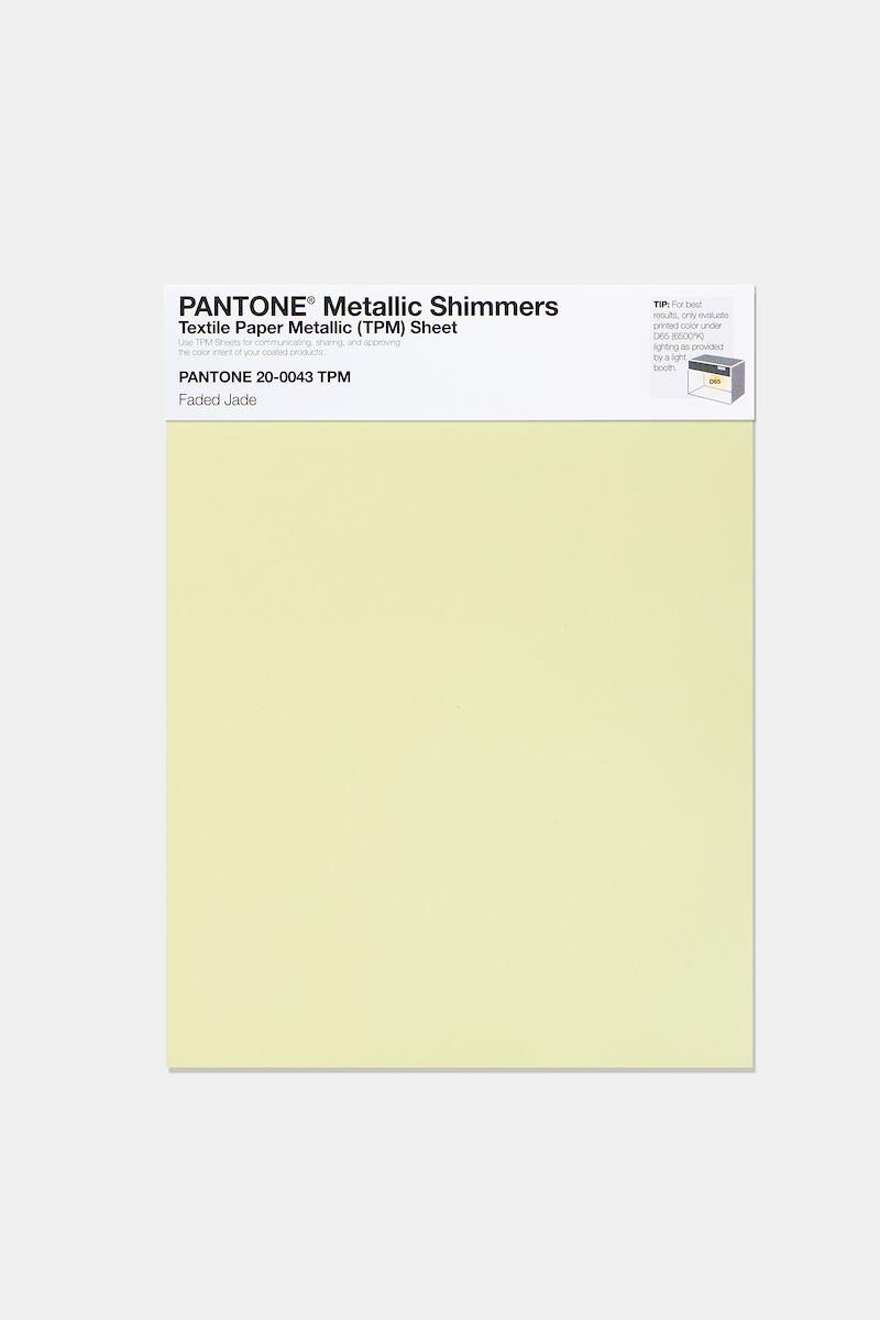 Artikelbild 1 des Artikels “PANTONE® METALLIC SHIMMERS SHEET 20-0043 TPM Faded Jade “