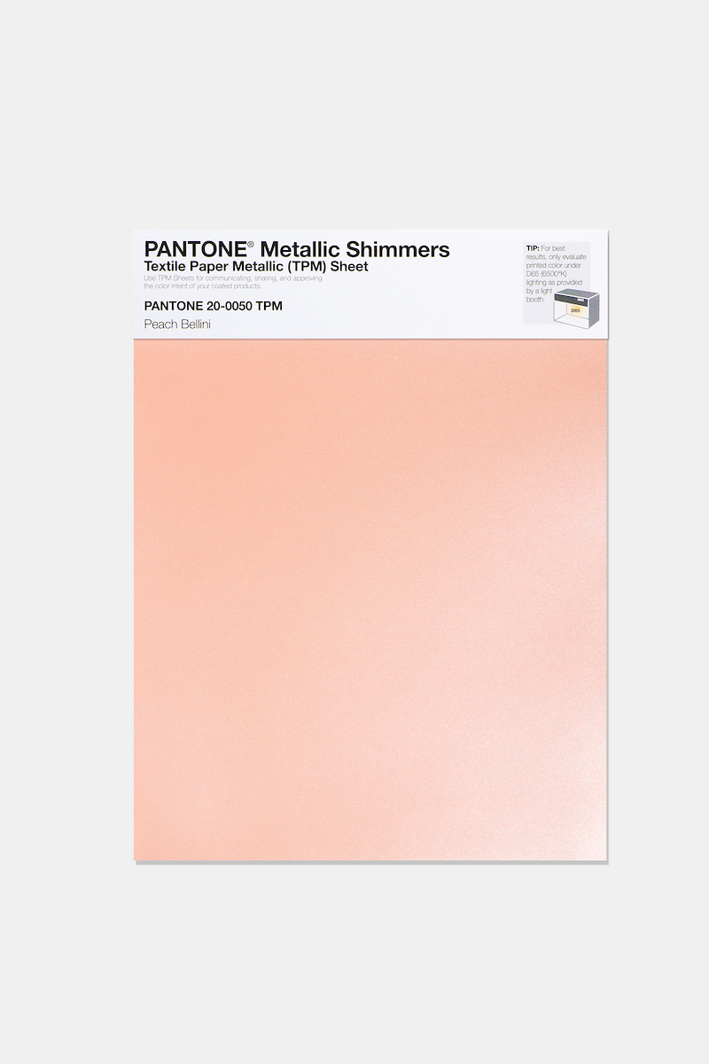 Product image 1 of the product “PANTONE® METALLIC SHIMMERS SHEET 20-0050 TPM Peach Bellini ”